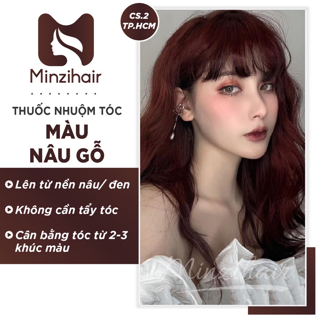 Thuốc Nhuộm Tóc Màu Nâu Gỗ - Minzihair HN