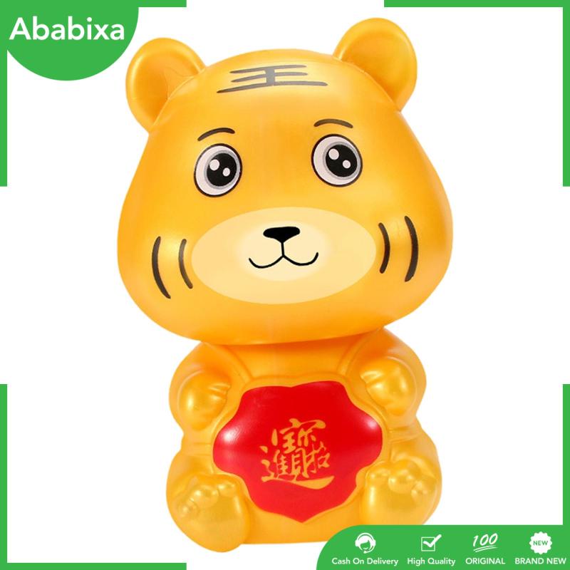 [Ababixa] Ống Heo Tiết Kiệm Tiền Xu Hình Hổ Bằng Nhựa Để Bàn Giường Ngủ