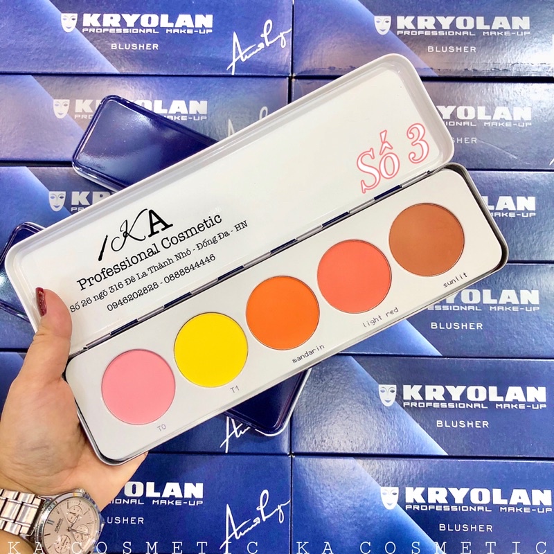 Bảng Má Hồng Kryolan 5 ô