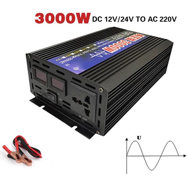 Bộ Đổi Nguồn 12V Lên 220V 3000W Sin Chuẩn