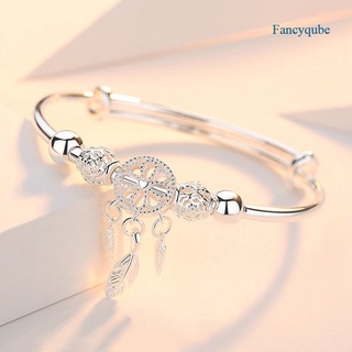 Vòng tay mạ bạc 925 đính đá zircon hình dreamcatcher thời trang xinh xắn cho nữ