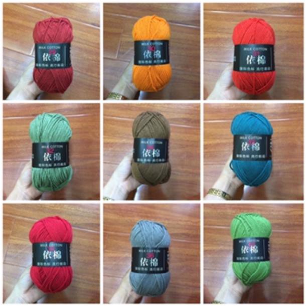 Len Milk Cotton bảng màu 1. Cuộn Len Sợi Cotton