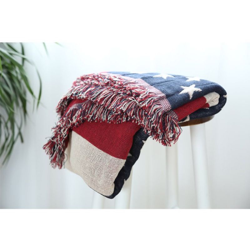 LD02 Thảm Decor họa tiết cờ Mỹ dùng trang trí nhà cửa
