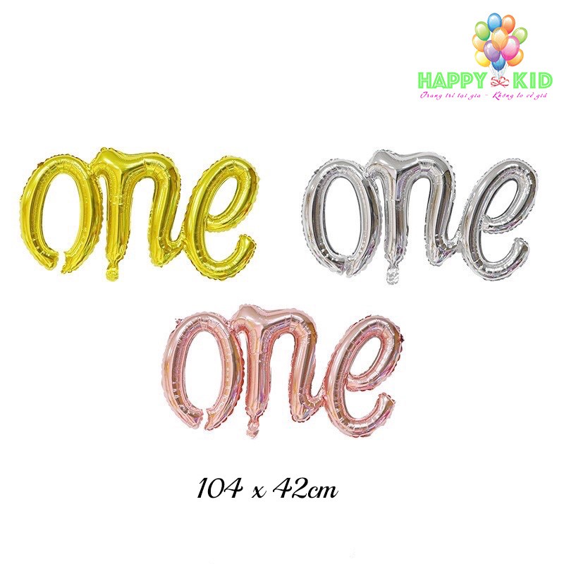 Bóng Chữ ONE Trang Trí Sinh Nhật, Thôi Nôi Xinh Xắn Size Lớn