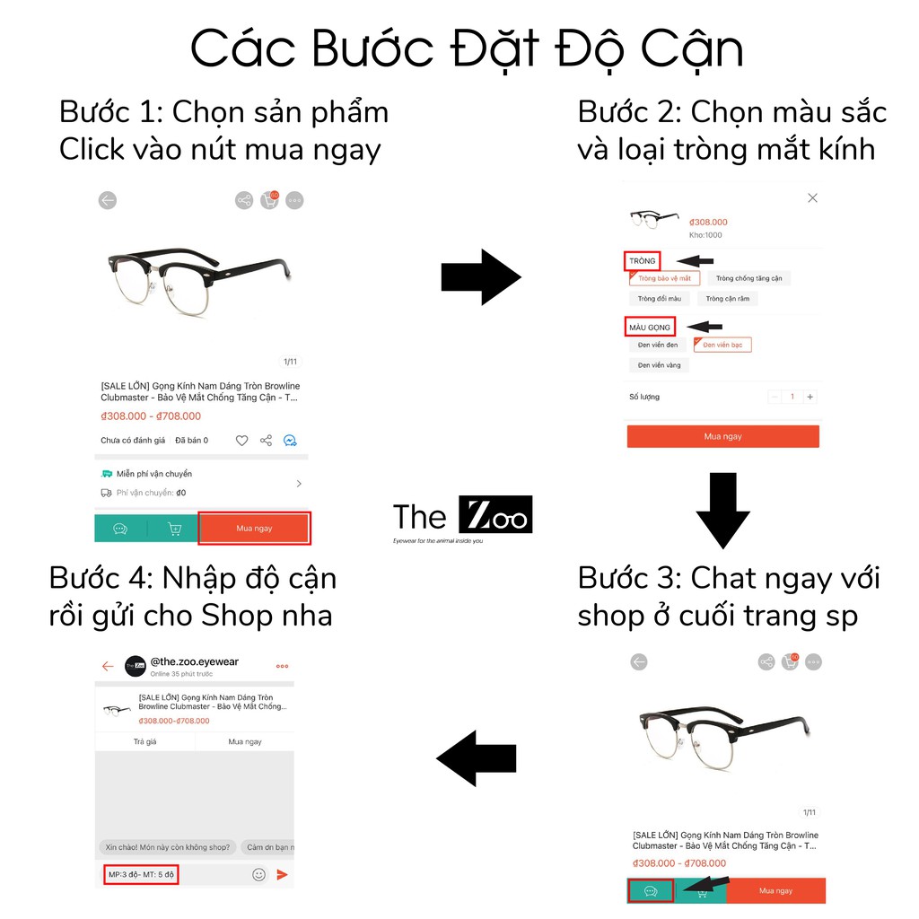 Gọng Kính Cận Nam Dáng Vuông Thời Trang - Gọng ConeyFlare 2275 Bảo Vệ Mắt Chống Tăng Cận The Zoo Eyewear