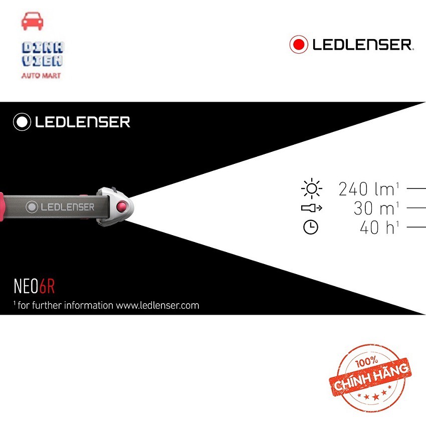 Đèn Pin Đội Đầu LEDLENSER NEO6R – 240 Lumens (Giao màu ngẫu nhiên) – Hàng Chính Hãng – DV AUTO MART