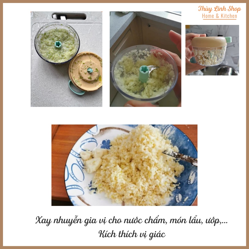 MÁY CHOPPER XAY HÀNH TỎI ỚT KÉO TAY CHÍNH HÃNG BEAR