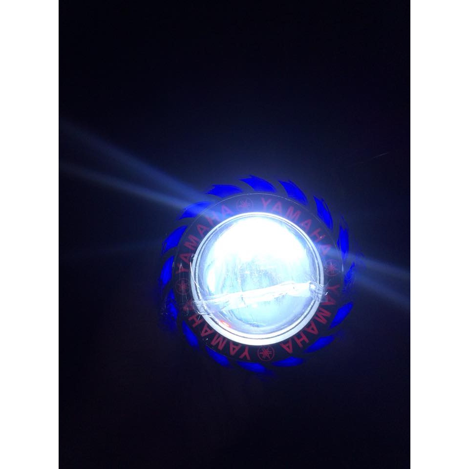 Đèn Pha Led Projector Lens H-09 Gương Cầu Lốc Xoáy Logo Yamaha