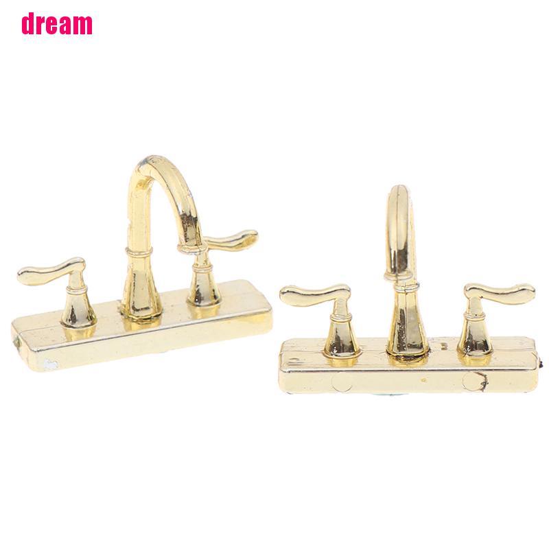 Bộ 2 Vòi Nước Mini Tỉ Lệ 1: 12 Trang Trí Nhà Búp Bê