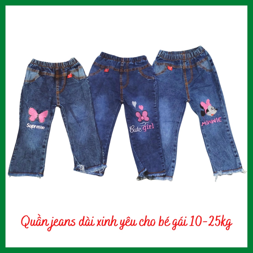 Quần jeans dài cho bé gái 10-25kg