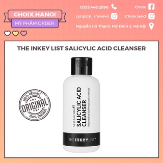 (BILL SEPHORA) THE INKEYLIST SALICYLIC ACID Sữa rửa mặt dành cho da dầu mụn
