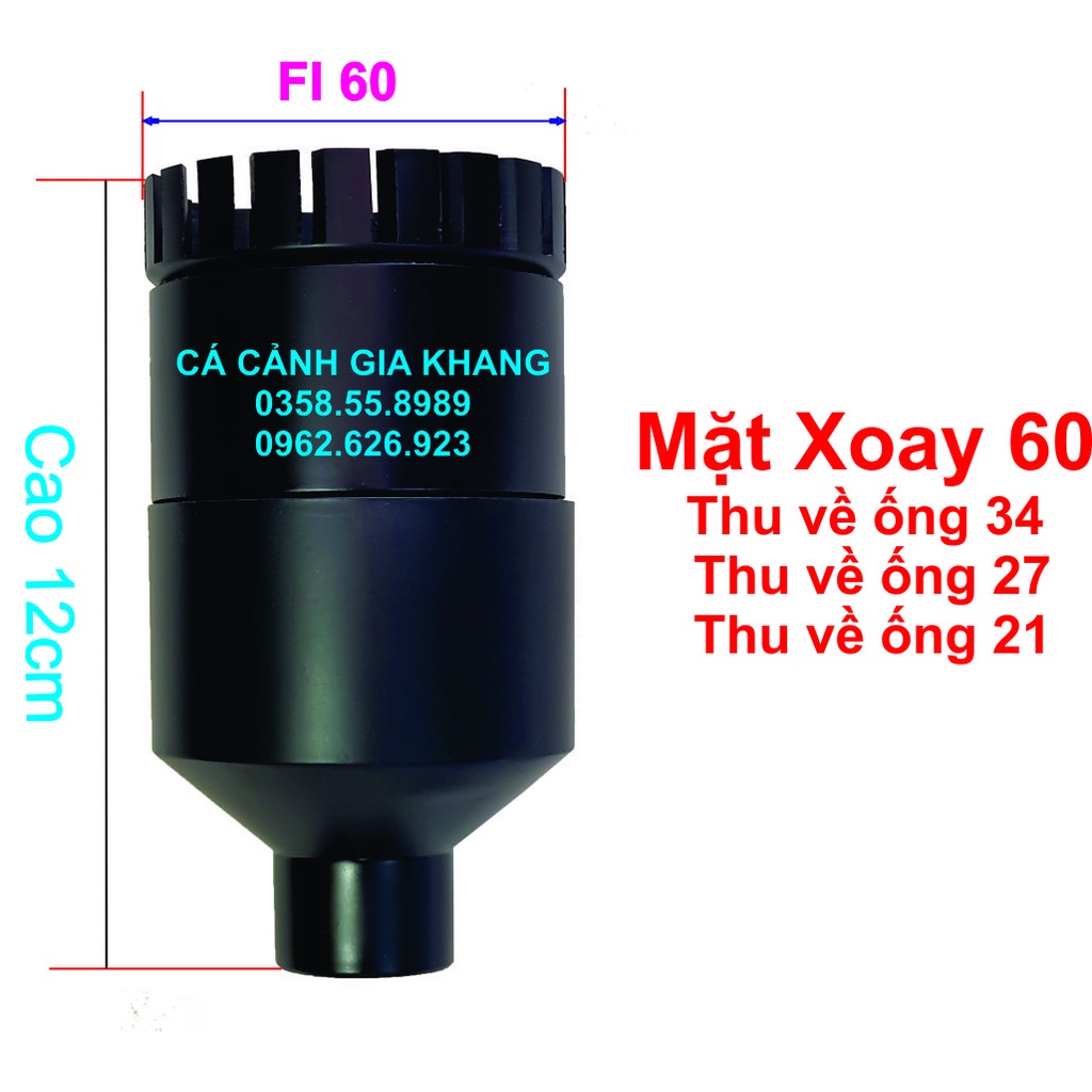 Hút mặt xoay, hút mặt trơn fi 48 fi60 dùng cho dòng bơm atman 305s 306s 105s 106s, Baoyu 103 104 105, periha 4200 5200..