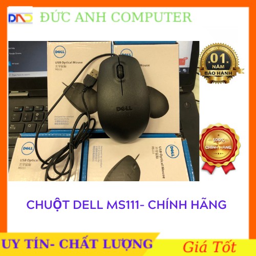 Chuột DELL MS111 (USB) Văn Phòng, Chơi Game- FULL BOX- Bảo Hành 12 Tháng