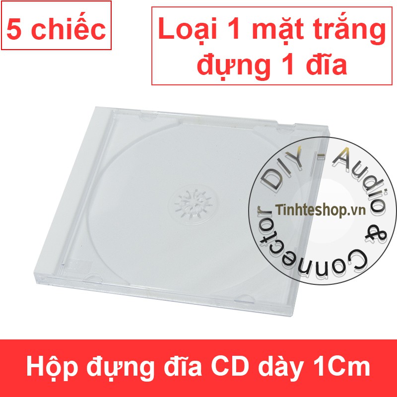 Hộp đựng đĩa CD DVD dày 1.2Cm - Vỏ đựng đĩa CD/DVD dày bản trắng (5 chiếc)