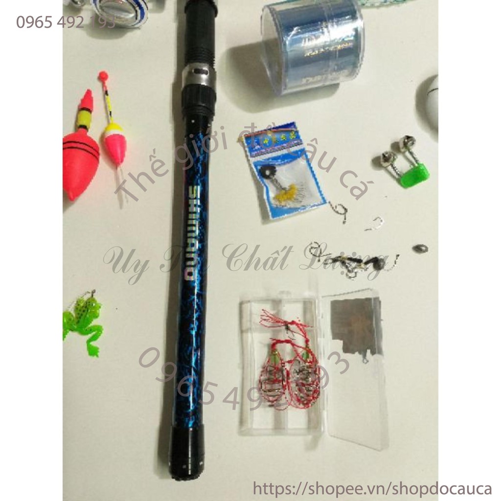 Bộ cần câu rút 3m máy al 6000 kèm phụ kiện ( rẻ vô địch )