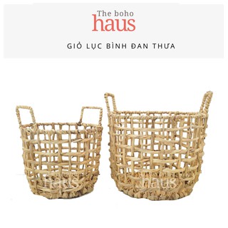 Giỏ đựng đồ lục bình đan thưa thắt nút TBH02