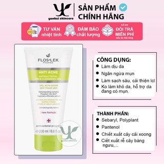 Floslek Sữa Rửa Mặt Cho Da Dầu Mụn Anti Acne