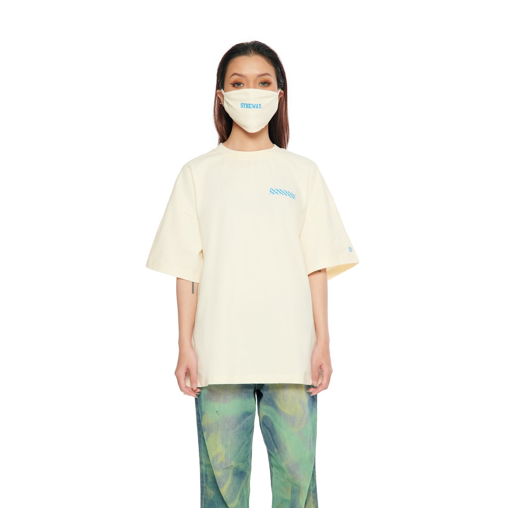 [Mã FASHIONMALLT4 giảm 15% tối đa 30K đơn 150k] 5THEWAY® /solid/ Letter Logo Mask™ in PRISTINE™ aka Khẩu Trang Kem | BigBuy360 - bigbuy360.vn