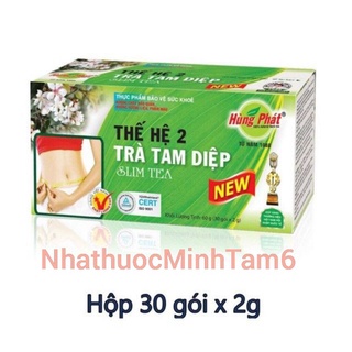 Trà tam diệp thế hệ 2 Hùng Phát - Hộp 30 gói giúp hỗ trợ giảm cân