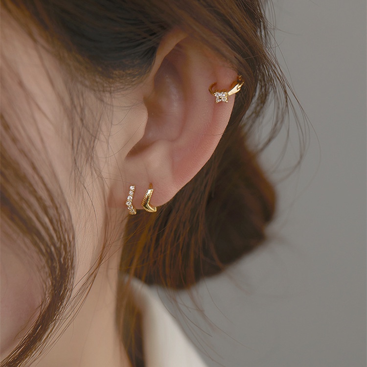 Bộ 2021 Bông Tai Đính Đá Phong Cách Hàn Quốc Mới C316