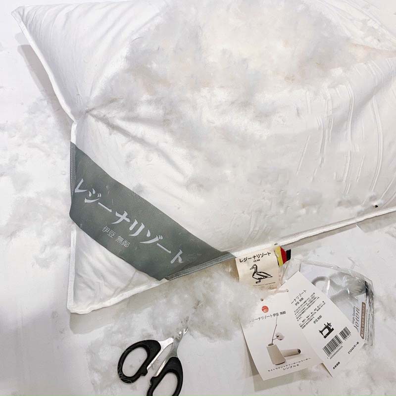 [BẢO HÀNH 6 THÁNG]Gối lông vũ Nhật Bản 1,3 kg siêu êm tạo giấc ngủ ngon cho mọi nhà