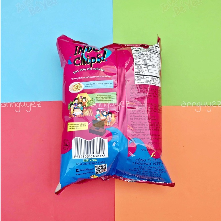 Bim bim Oishi snack bánh phồng mực Inđônêxia 40g
