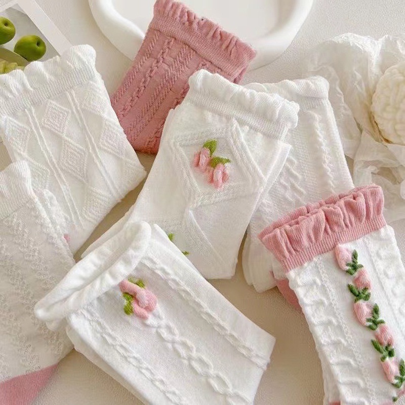 Vớ Màu Sắc Đơn Giản Thân Thiện Với Da Phong Cách Nhật Bản