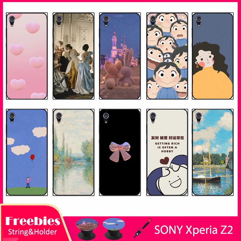 Ốp Điện Thoại Kèm Giá Đỡ Và Dây Đeo Cho 5.2 inch SONY Xperia Z2/D6503/L50W
