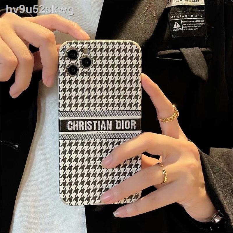 (Giá Hủy Diệt)❀Vỏ điện thoại di động Apple 11pro sách nhỏ màu đỏ thêu Dior iPhone12 bìa mềm 7plus ròng 8 thương hiệu lớn