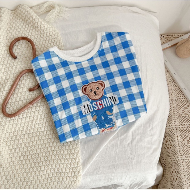 Áo thun gấu caro cho bé gái A664