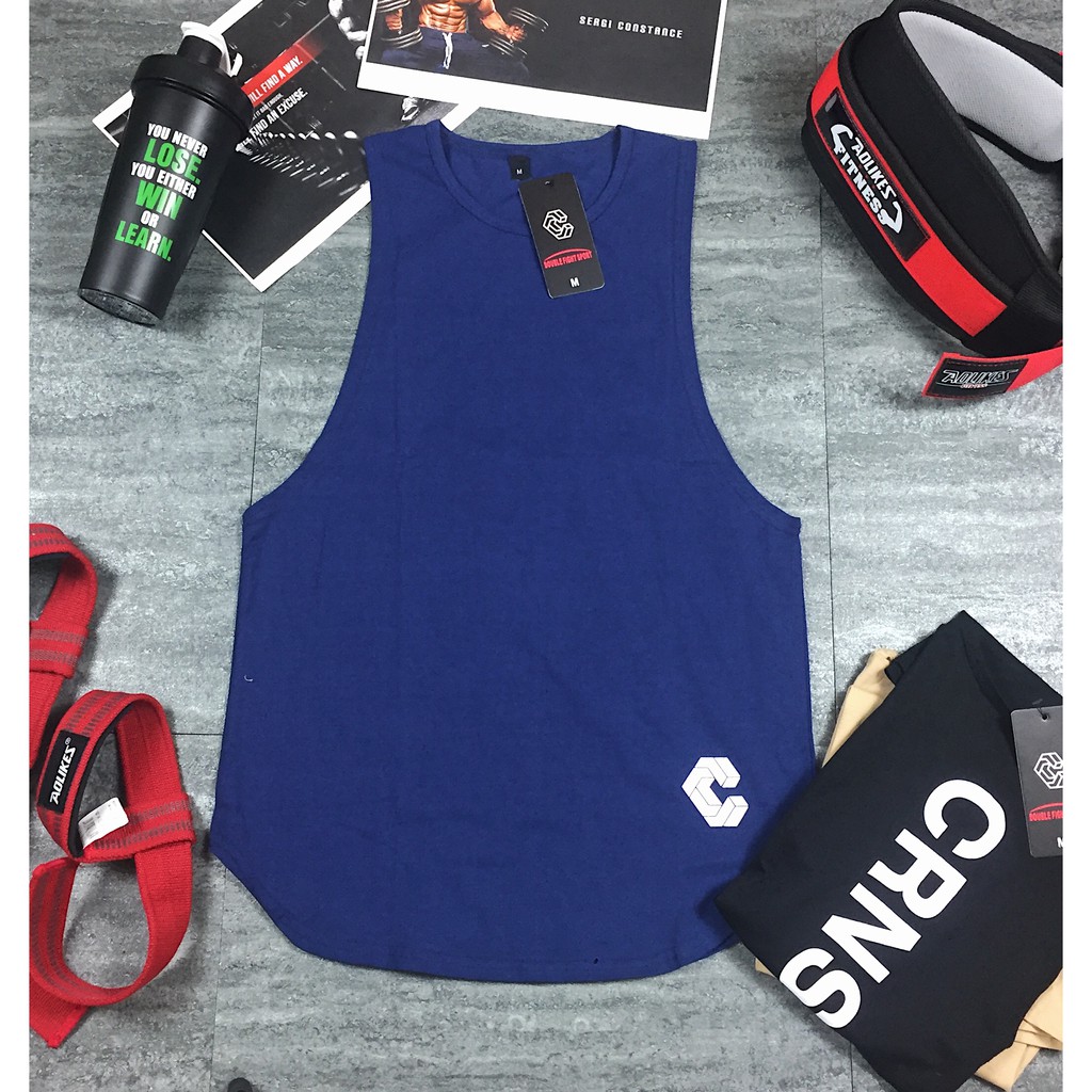 Áo Tank Top Tập Gym Nam CRNS Vải Cotton 100%