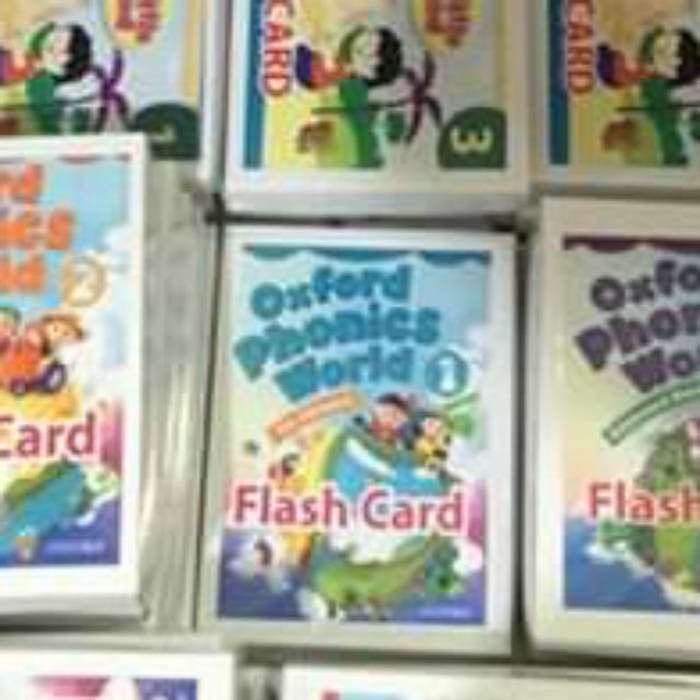 Bộ thẻ Phonics World 1 + 2 (A5 in 2 mặt)