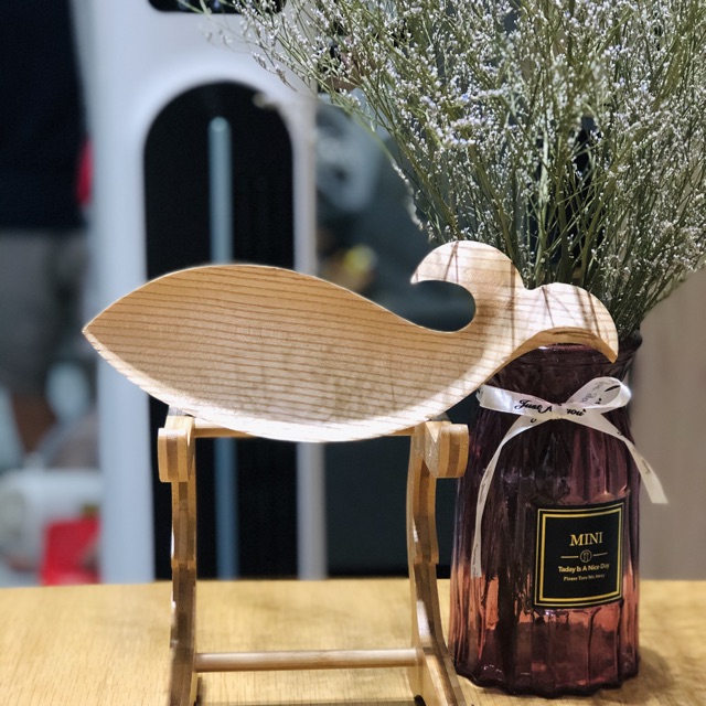 Khay gỗ decor hình cá