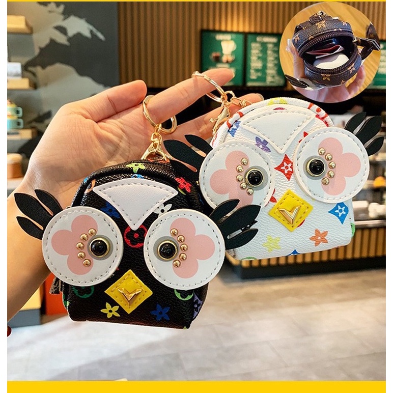 Ví Mini Hình Cú Mắt To kèm móc khoá Thời Trang Mới 2022 - SHIN STORE