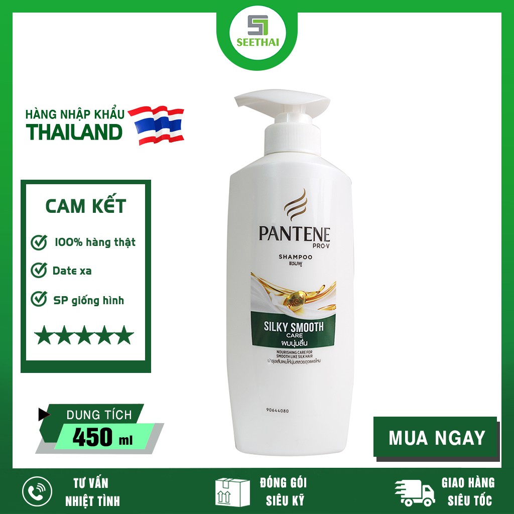 Dầu gội PANTENE Thái Lan 410ml suôn mượt bồng bềnh tóc - chai