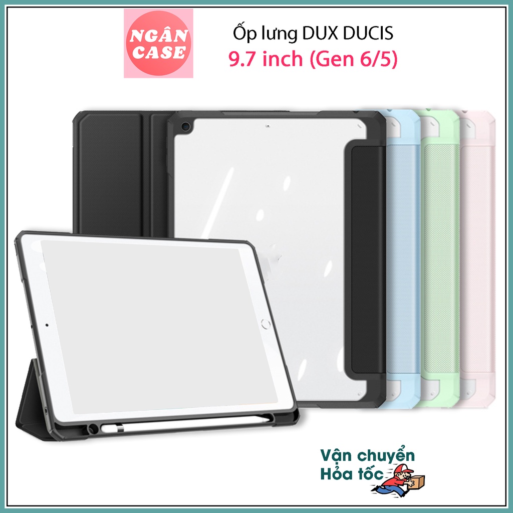 Bao da DUX DUCIS cho iPad 9.7 inch (2018/2017)/ iPad Gen 6/5 - Lưng trong, Có Khay Đựng Bút (DÒNG TOBY)