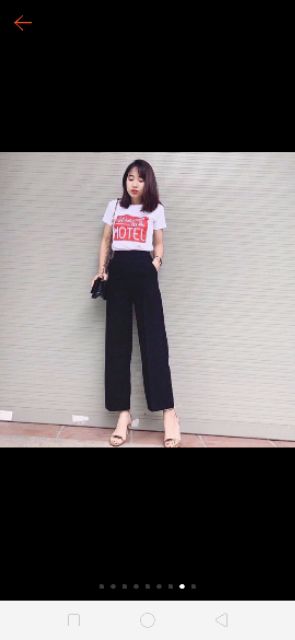 sẵn hàng-Quần công sở ống rộng kèm ảnh thật
