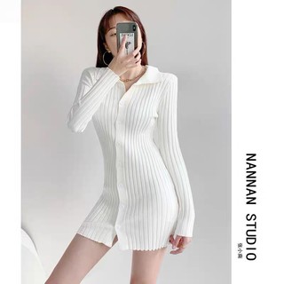 Váy body cài cúc có sẵn cực tôn dáng
