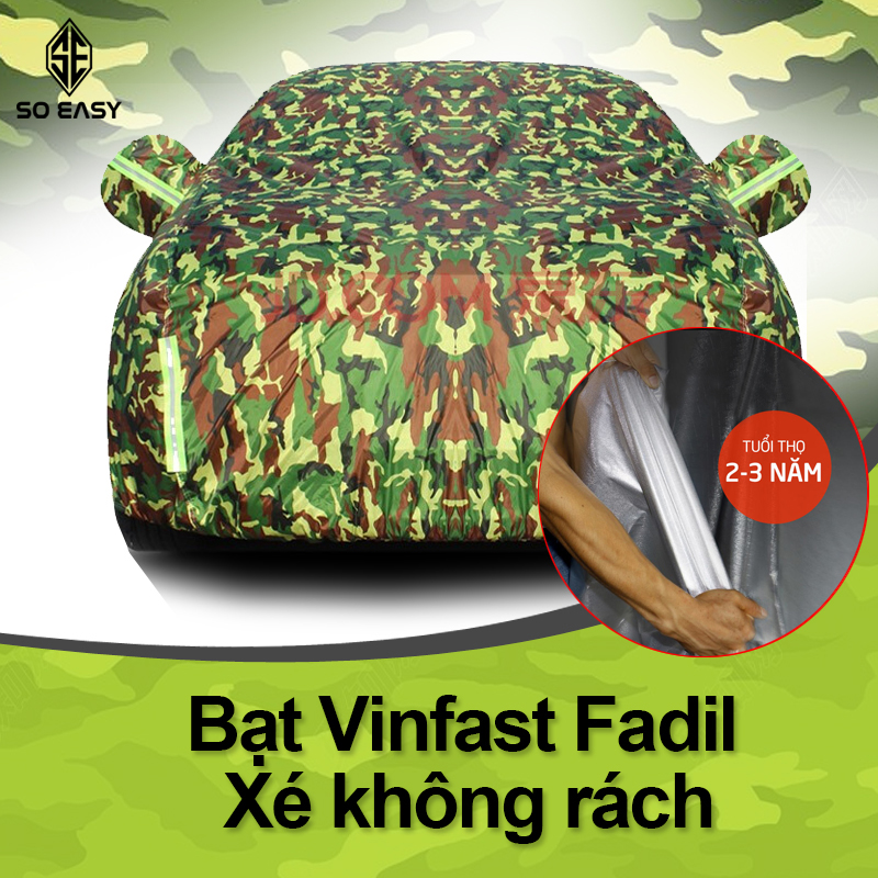 Bạt phủ xe ô tô VINFAST FADIL, áo trùm xe hơi,vải dù Polyester Oxford Fabric cao cấp chống nước BPXML