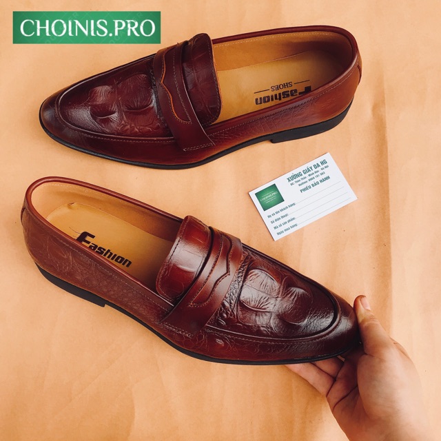 Giầy tây da dập vân cá sấu CHOINISpro cao cấp