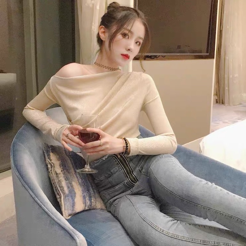 Áo lệch vai ôm body cho nữ ảnh thật 4 ảnh cuôi