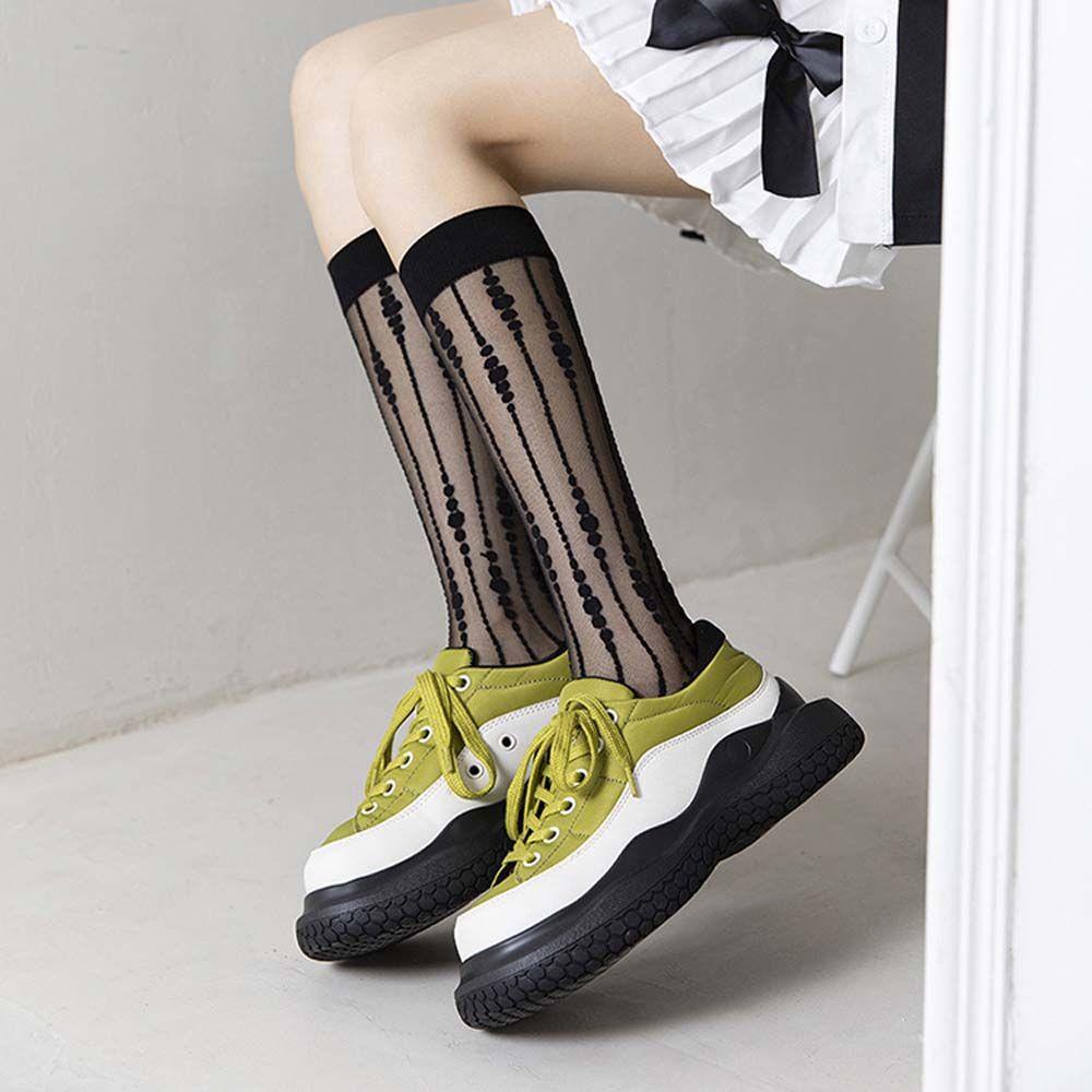 SOMEDAYZL Vớ Dài Họa Tiết Sọc / Chấm Bi / Chấm Bi Phong Cách Lolita Gợi Cảm Cho Nữ
