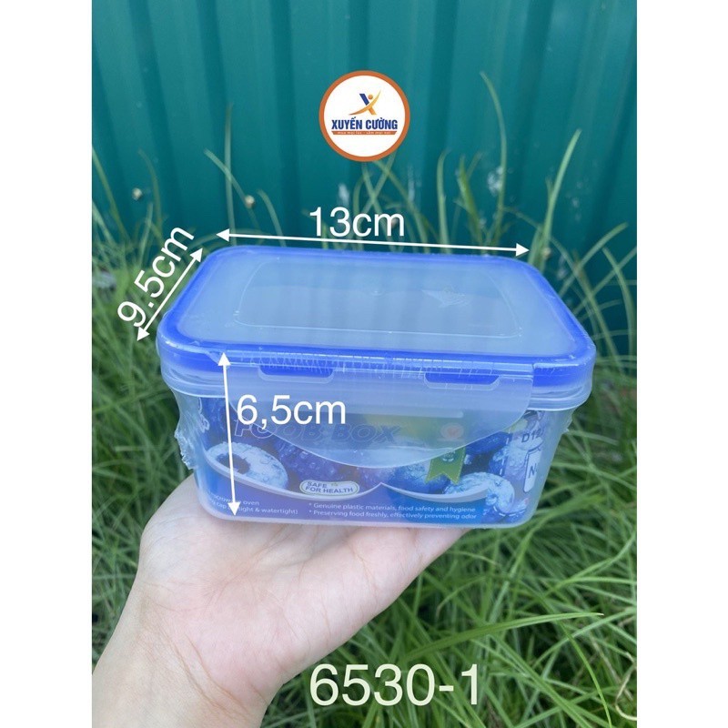 Bộ 3 hộp lạnh chữ nhật 6530 chính hãng Việt Nhật Hộp nhựa cao cấp 4 khoá chắc chắn chống tràn đổ