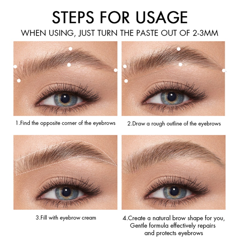 Bút Gel Kẻ Lông Mày 2 Trong 1 Hai Đầu Chống Thấm Nước YOUYO