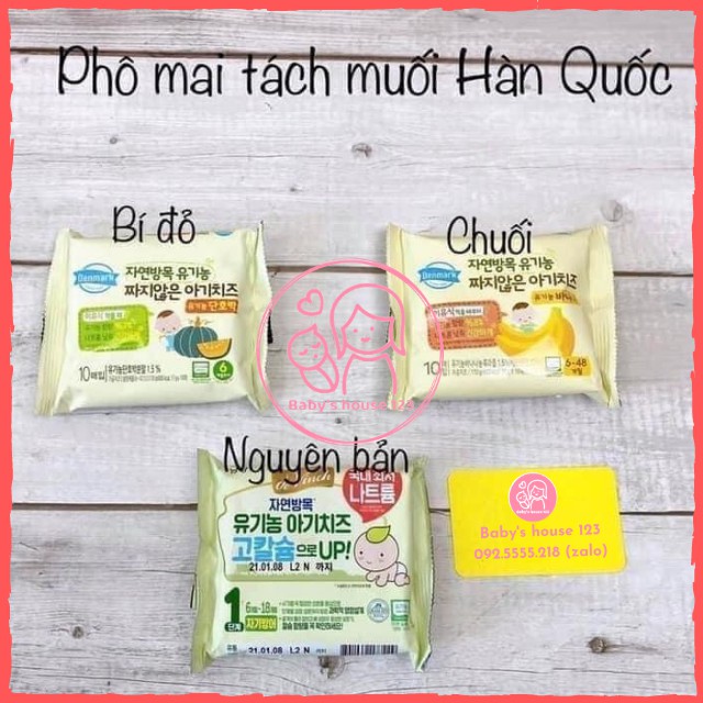 PHÔ MAI HỮU CƠ TÁCH MUỐI HÀN QUỐC ĐỦ VỊ (TÚI 10 MIẾNG x 18gr)