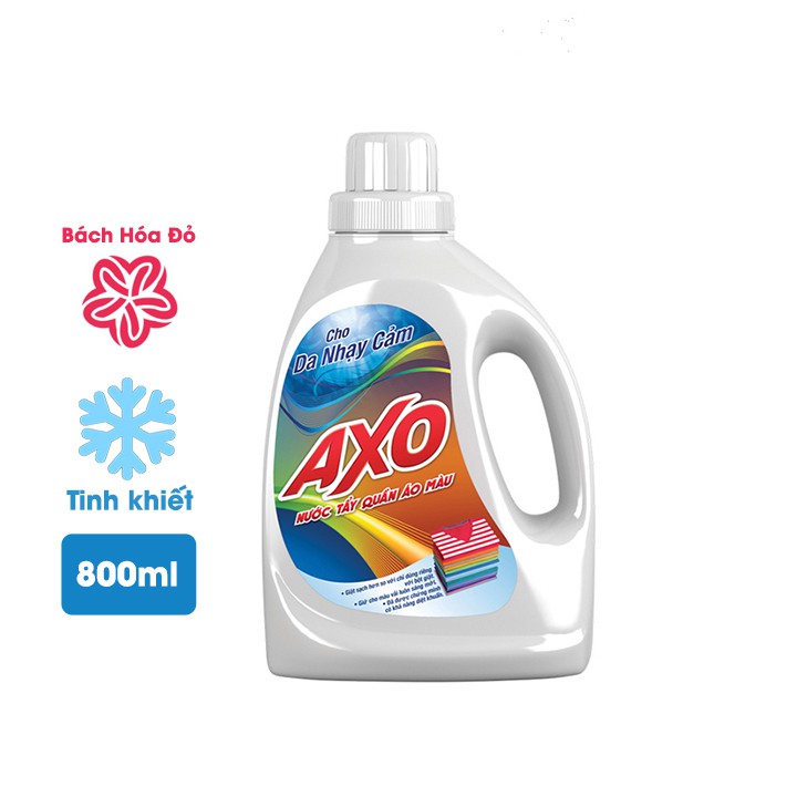 Nước giặt tẩy quần áo màu AXO chai 400ML - Hương Hoa Đào
