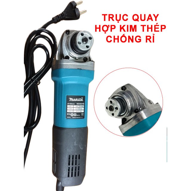 Máy mài, máy cắt cầm tay MAKITA 9556, Công suất 860W Lõi Đồng, Máy cắt sắt, tường, gỗ - May mai goc