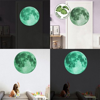 Decal, tranh dán tường 🌸FREESHIP🌸 CREATIVE Miếng Dán Tường Trang Trí 3d Dạ Quang Hình Mặt Trăng 3D KN104
