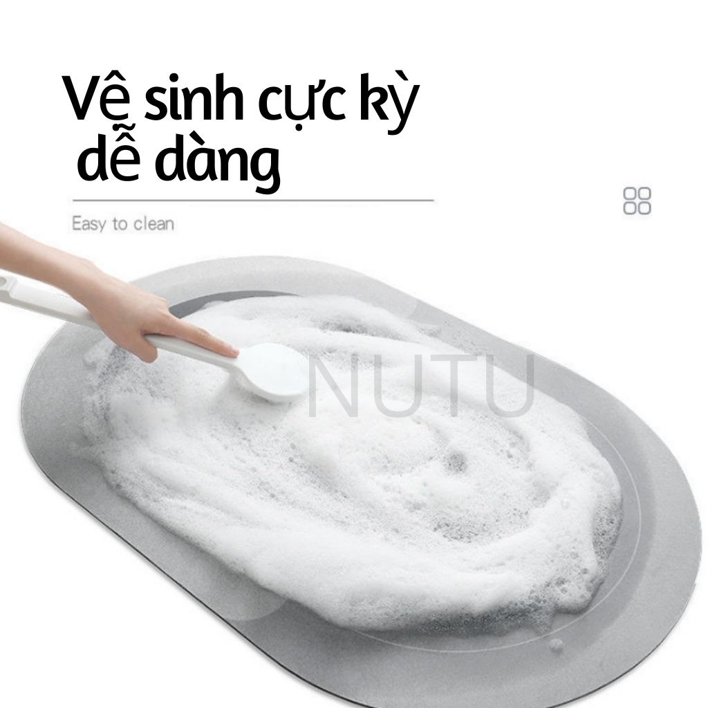 Thảm Lau Chân Silicon Siêu Thấm Cực Nhanh Mềm Mịn Chống Trơn Trượt An Toàn Cho Gia Đình