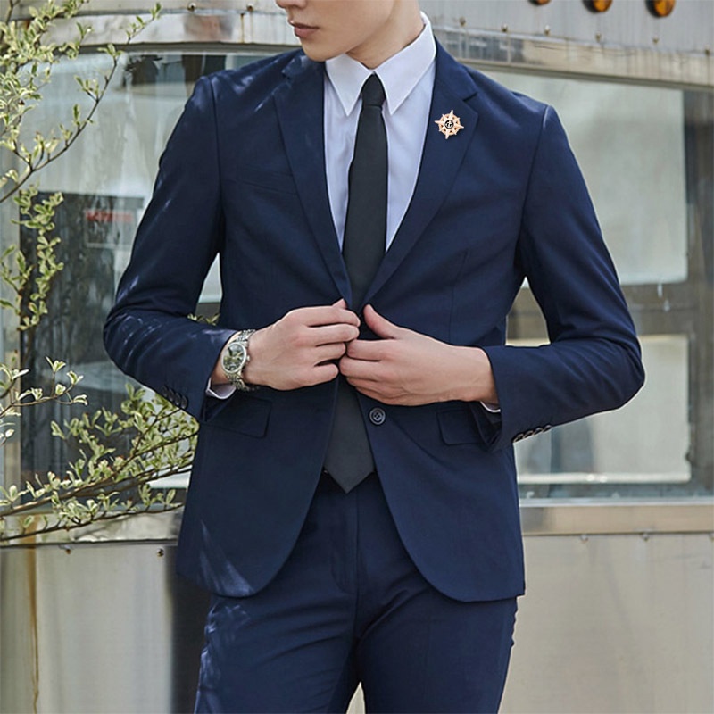 Ghim cài áo EFAN kiểu mỏ neo đính đá thời trang cho nam